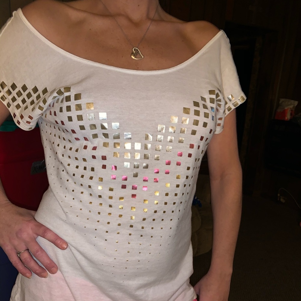 $5💙💛OFF THE SHOULDER OLD NAVY SHIRT